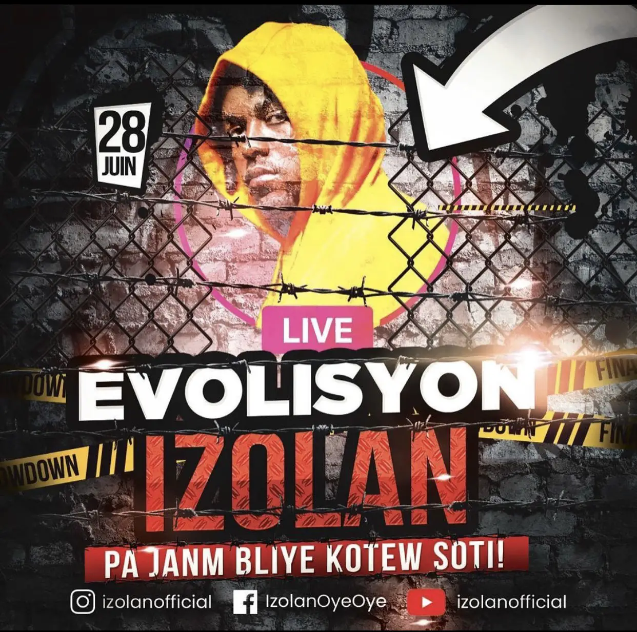 "Evolisyon live", Izolan donne rendez-vous pour ce 28 juin