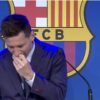 Lionel Messi en larmes fait ses adieux au FC Barcelone
