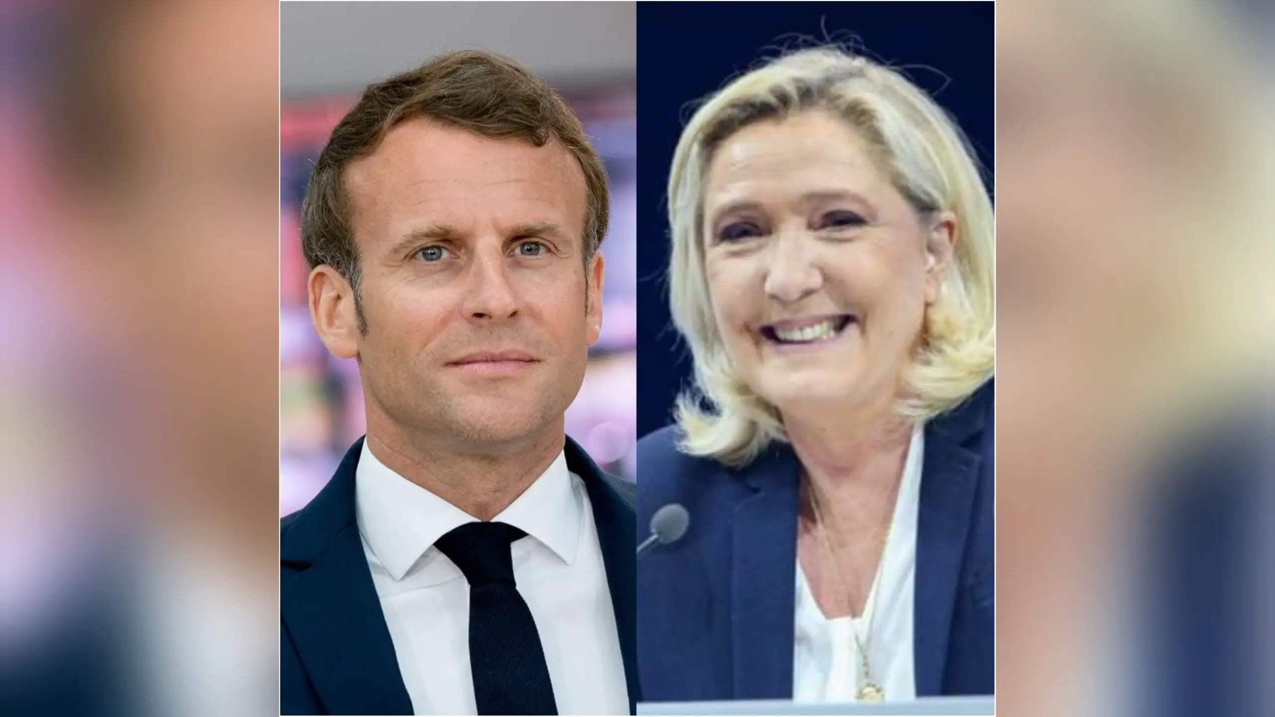 Election présidentielle française : Emmanuel Macron et Marine Le Pen au coude à coude