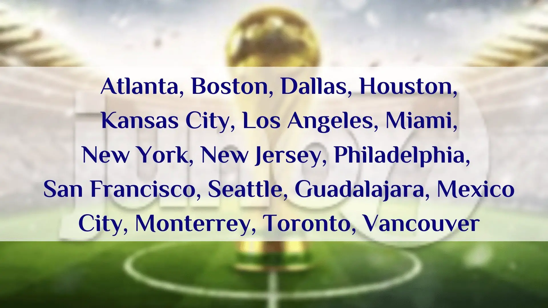 La FIFA publie les noms des 16 villes qui recevront la coupe du monde 2026