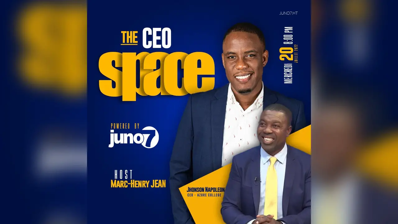 The CEO Space de Juno7: l'histoire de Johnson Napoléon peut inspirer des jeunes entrepreneurs