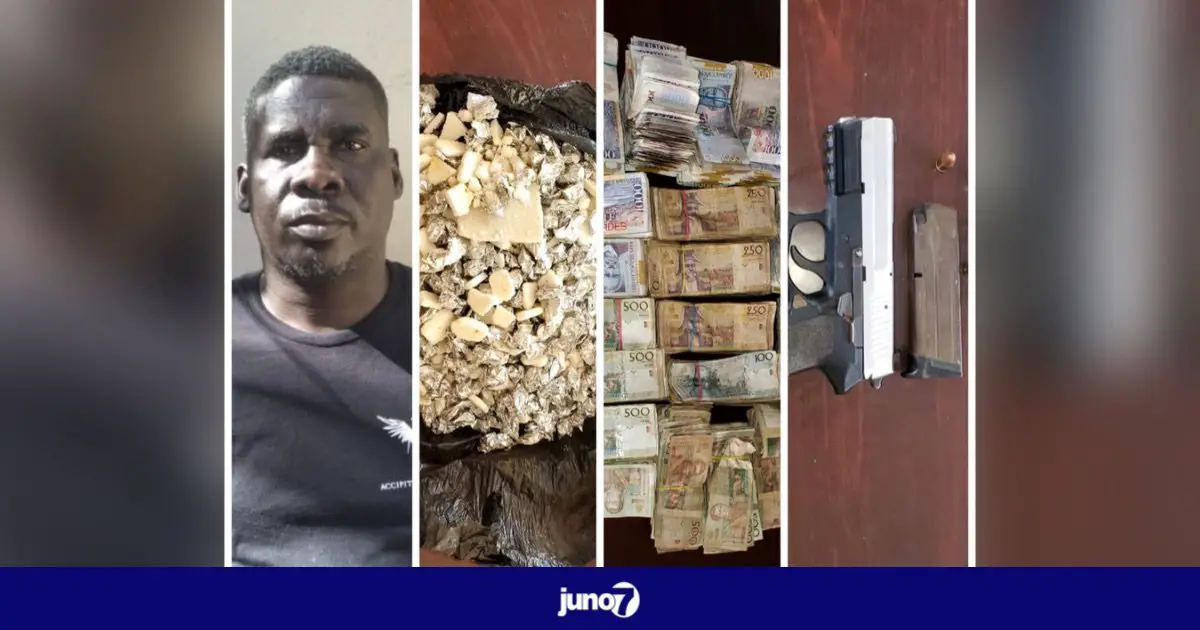 Jicson Jacques arrêté au Cap haïtien en possession de stupéfiants, de plus d’un million de gourdes et d’une arme à feu