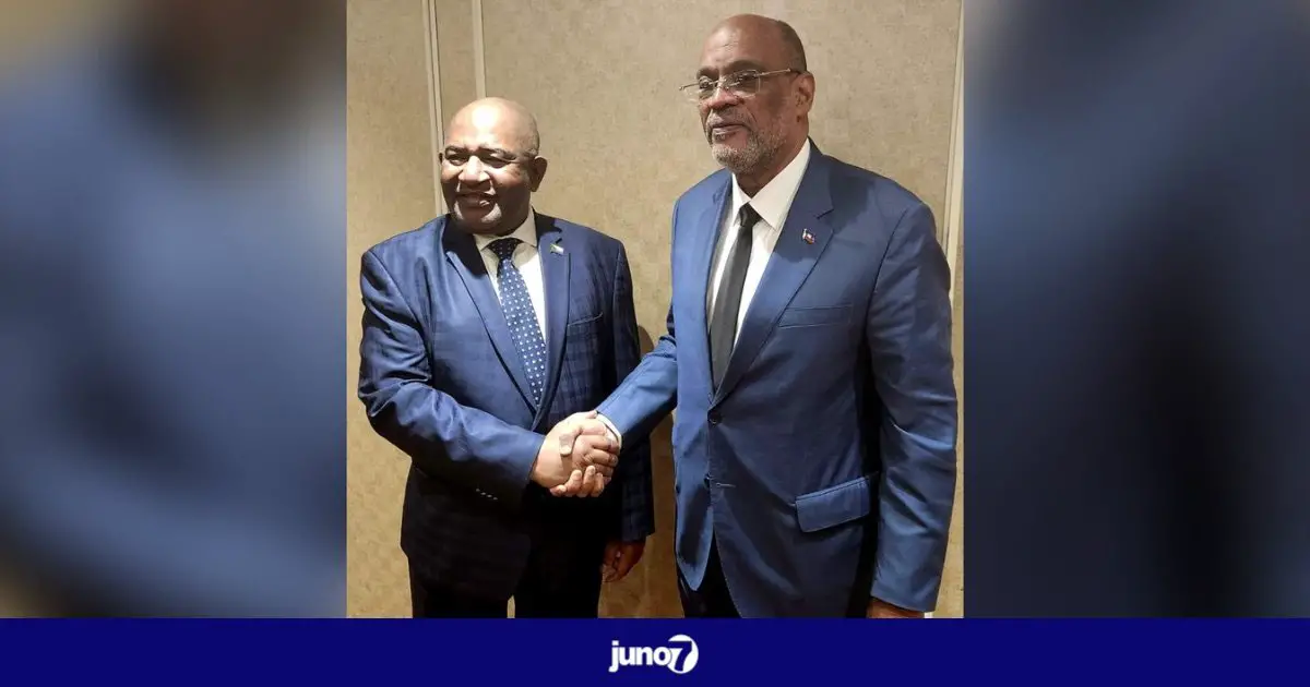 Rencontre bilatérale entre le Premier ministre Ariel Henry et le président de l’Union africaine, Azali Assoumani