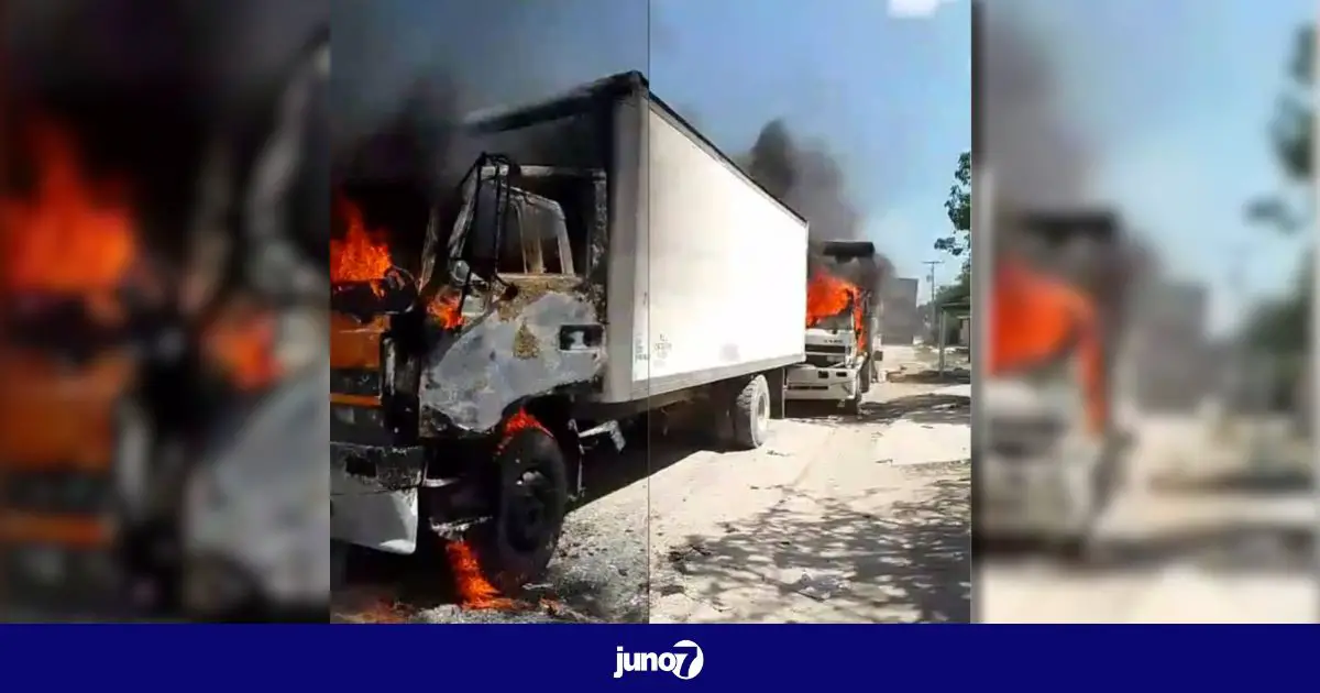 Artibonite : 3 camions incendiés par les bandits de Savien