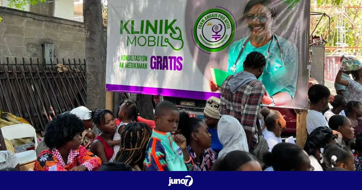 La clinique mobile de la plateforme "Fanm Angaje pou Ayiti" permet à plus de 300 enfants déplacés de bénéficier de soins gratuits