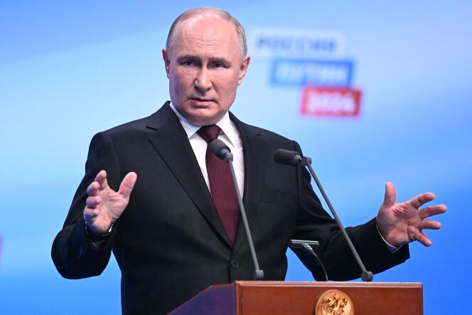 Vladimir Poutine réélu à la tête de la Russie avec plus de 87% des voix